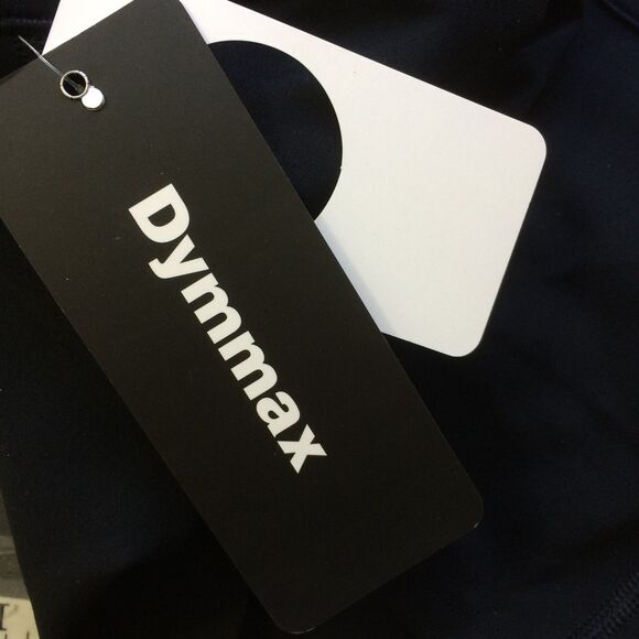 Dymmax Yoga Bra Tank Top Black Size Large NWT Racerback Padded Nylon Stretch - Picture 3 of 7